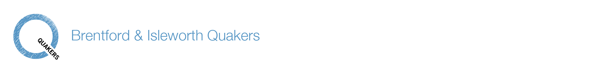 The Quaker Q logo (a blue Q with a black 'Quakers' as the stem), and the text Brentford & Isleworth Quakers.